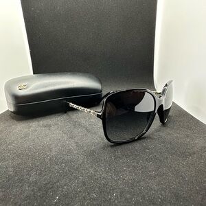 Chanel Black Sunglasses with Chain Detail